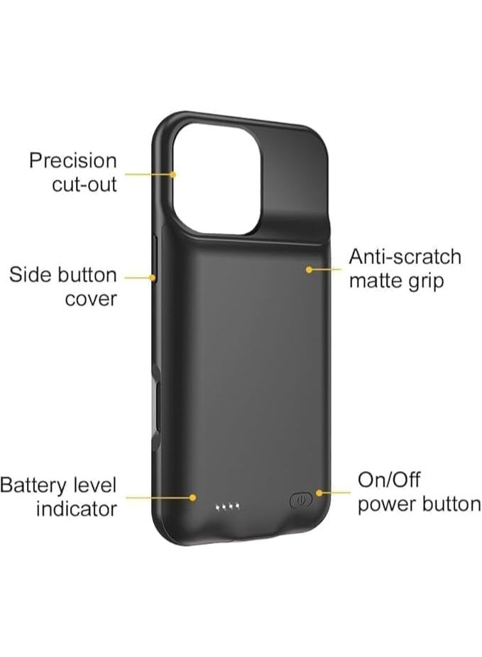 Battery Case for i-Phone 16 Pro, 7000mAh Portable Charging Case, Protective Cover - Image 4